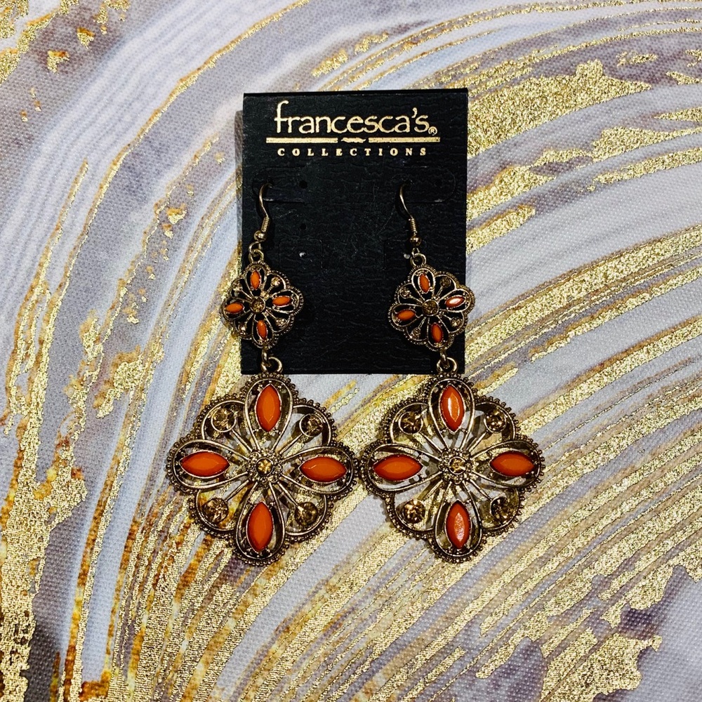 Francesca’s. Filigree Drop Earrings.